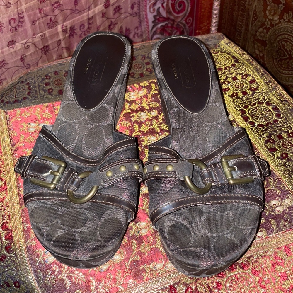 Coach platform sandals